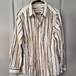 Eighty Eight Striped Button Up Pearl Snap Shirt